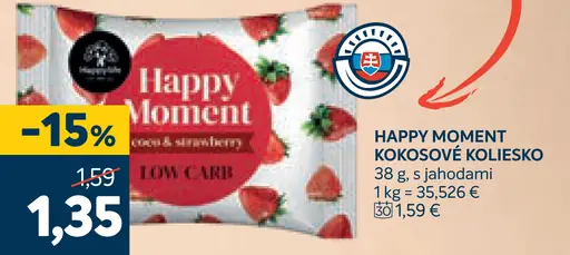 Happy Moment kokosové koliesko so srdcom berry low carb