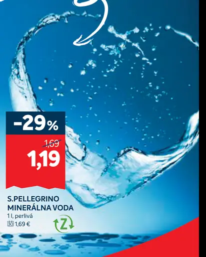 S.Pellegrino minerálna voda perlivá