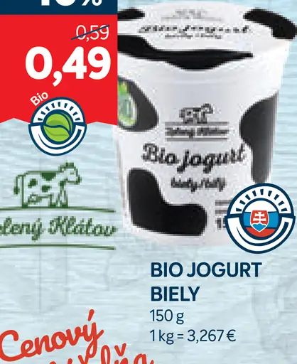 BIO Biely jogurt