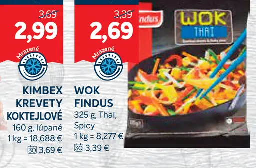 Kimbex krevety koktejlové lúpané mrazené