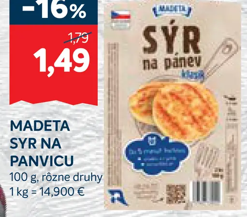 Madeta syr na panvicu rôzne druhy