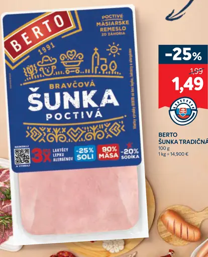 Berto Tradičná šunka poctivá