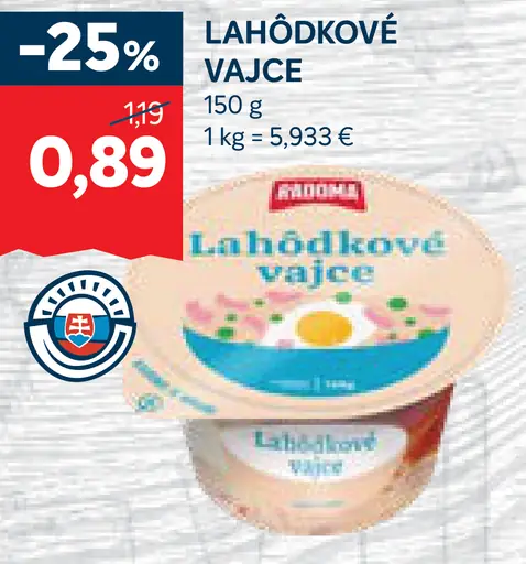 Bzoma lahôdkové vajce