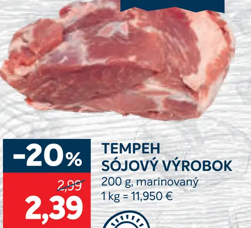 Tempeh sójový výrobok marinovaný