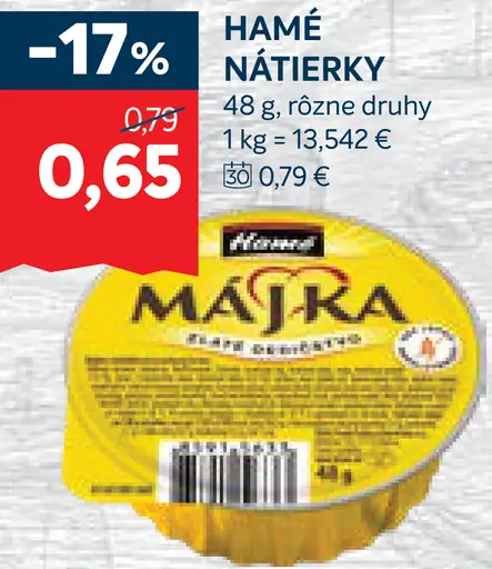 Hamé vegie nátierky