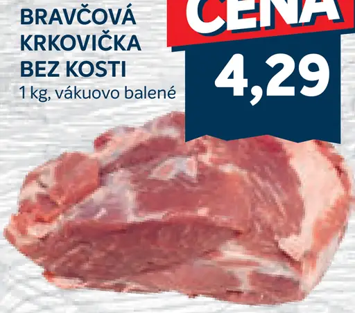 Údená krkovička bez kosti balená
