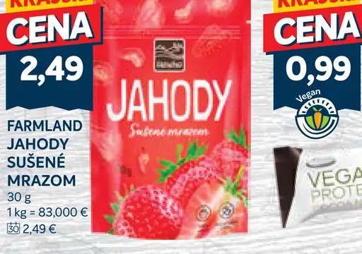 Farmland jahody sušené mrazom