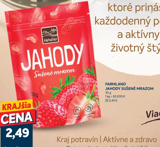 Farmland jahody sušené mrazom