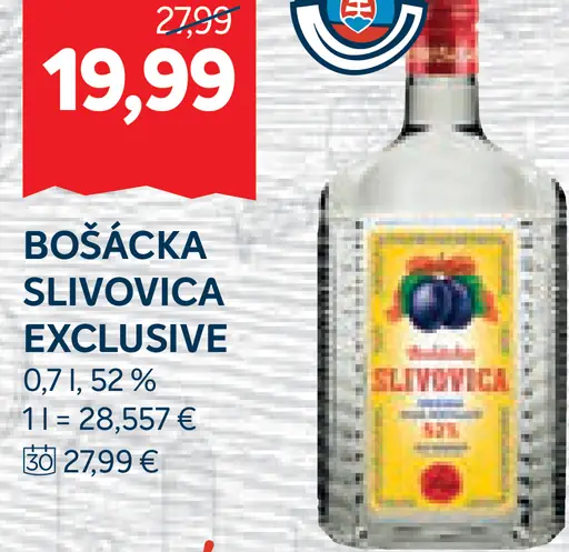 Bošácka slivovica Exclusive 52 %