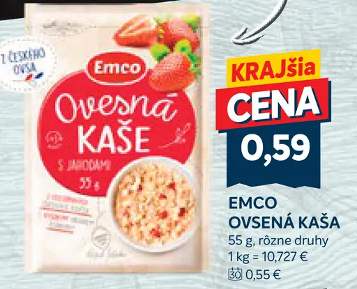 Emco Ovsená kaša rôzne druhy