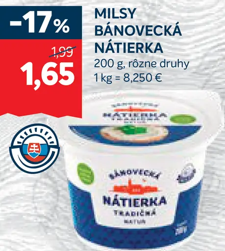 Milsy Bánovecká nátierka tradičná