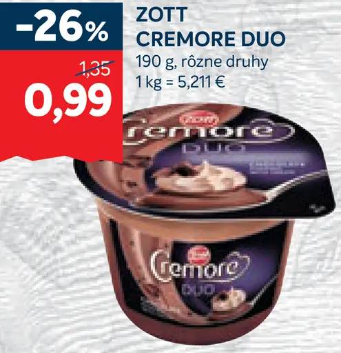 Zott Cremore Duo dezert