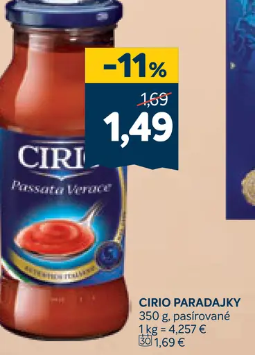Cirio Paradajky Pasírované