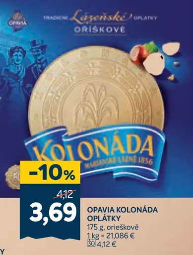 Opavia Kolonáda oplátky orieškové