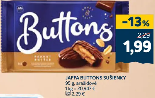 Jaffa Buttons sušienky arašidové