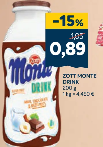 Zott Monte Drink mliečny nápoj