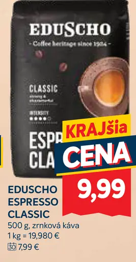 Eduscho Espresso Classic zrnková káva