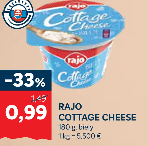 Rajo Cottage Cheese biely