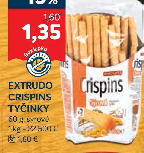 Extrudo Crispens tyčinky syrové