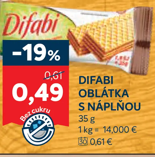 Difabi oblátka s náplňou