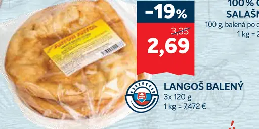 Langoš balený