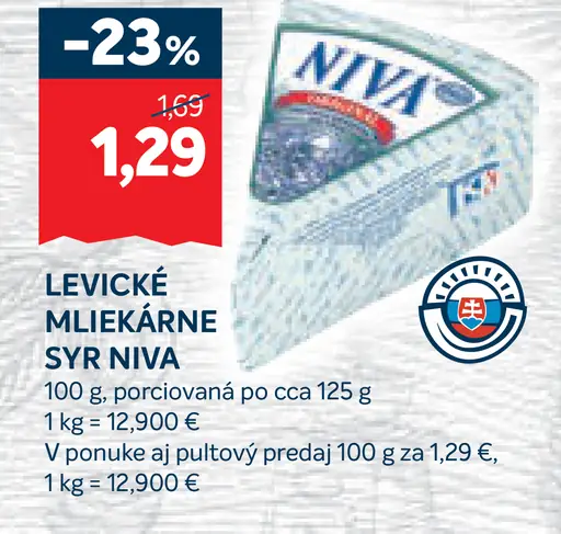 LEVICKÉ MLIEKÁRNE Syr Niva