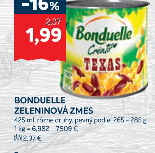 Bonduelle zeleninová zmes Texas