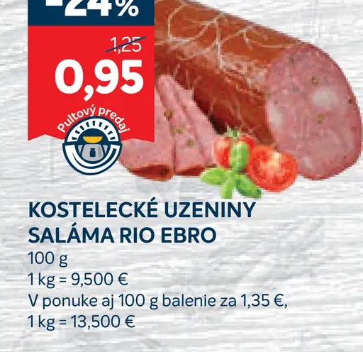 Kostelecké Uzeniny Rio Ebro Saláma