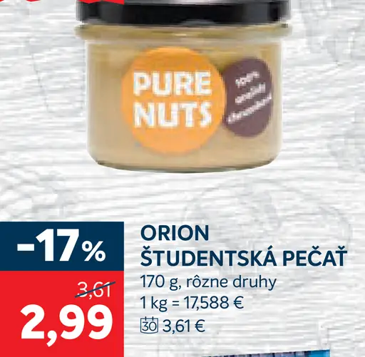 Pure Nuts Nátierka arašidy chrumkavé