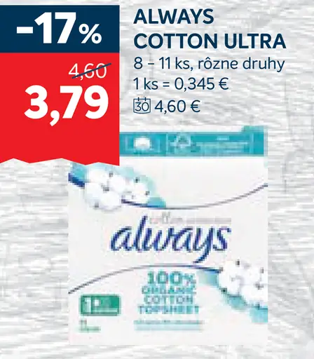 Always Cotton Ultra hygienické vložky