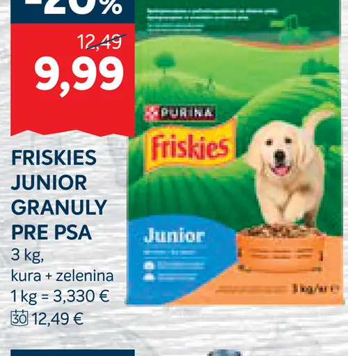 Friskies Junior granuly pre psa kura a zelenina