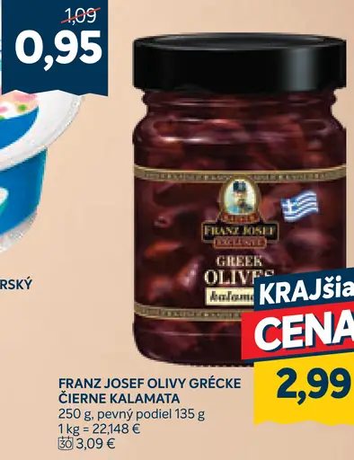 Franz Josef olivy grécke čierne Kalamata