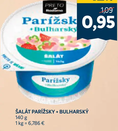 PRETO Radoma Šalát Parížsky, Bulharský