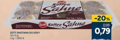 Zott Kaffee Sahne smotana do kávy