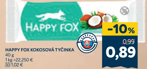 Happy Fox kokosová tyčinka
