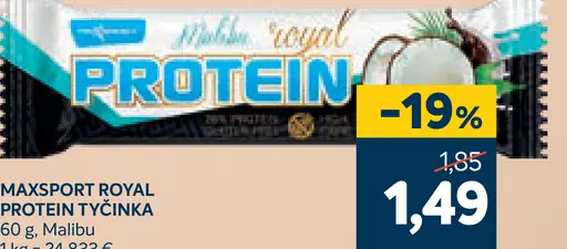Maxsport Royal Protein tyčinka kokosová