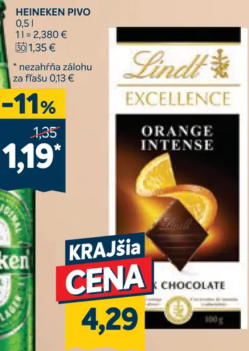 Heineken pivo fľaša