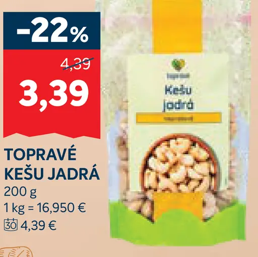 Toprave Kešu jadrá