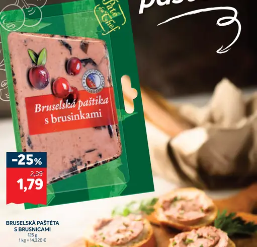 Bruselská paštéta s brusnicami