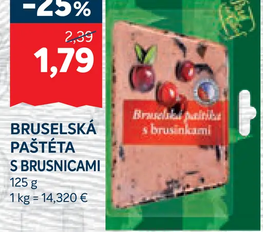 Bruselská paštéta s brusnicami