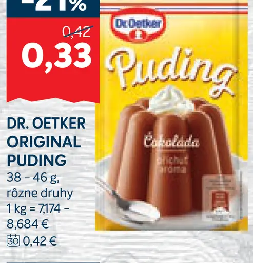 Dr. Oetker Original puding rôzne druhy