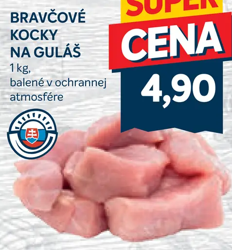 Bravčové kocky na guláš