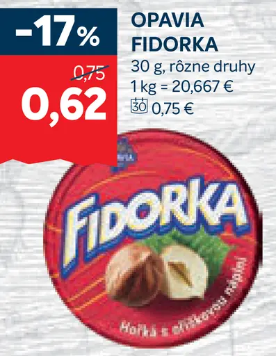 Opavia Fidorka Oblátka v čokoláde