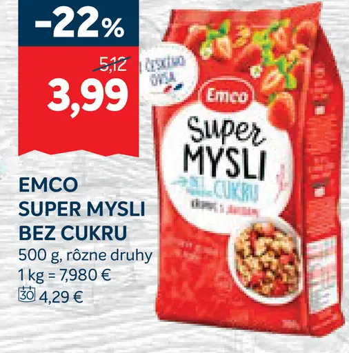 Emco Super Mysli bez cukru