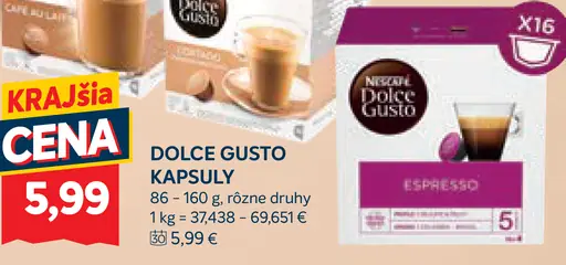 Dolce Gusto kávové kapsuly