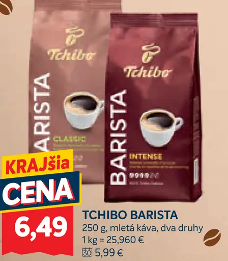 Tchibo Barista zrnková káva rôzne druhy