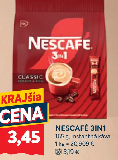 Nescafé 3in1 Classic instantná káva