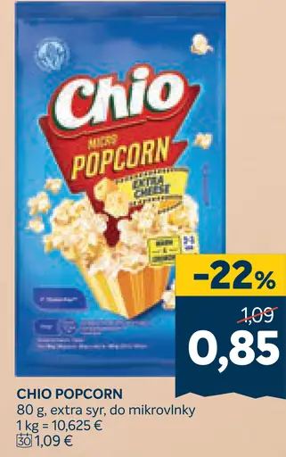 Chio Micro Popcorn extra syr do mikrovlnky