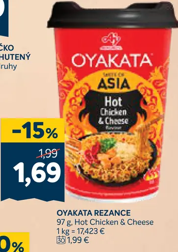 Oyakata Taste of Asia rezance Hot Chicken & Cheese