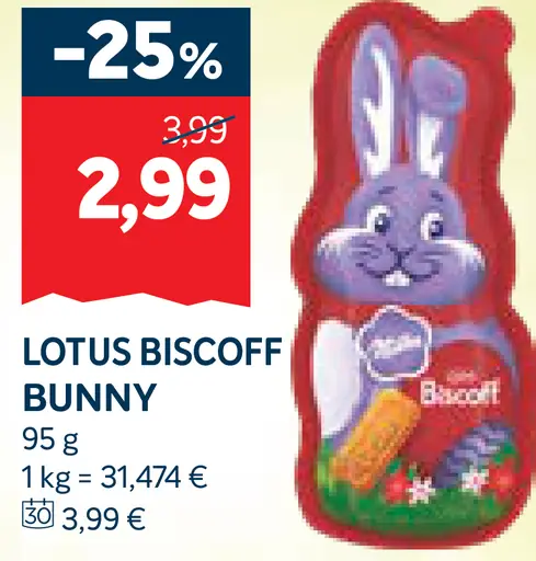 Lotus Biscoff Bunny čokoládová figúrka